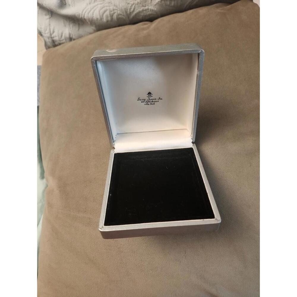 VTG GEORGE JENSEN DENMARK FIFTH AVENUE NYC NEW YORK EMPTY JEWELRY BOX